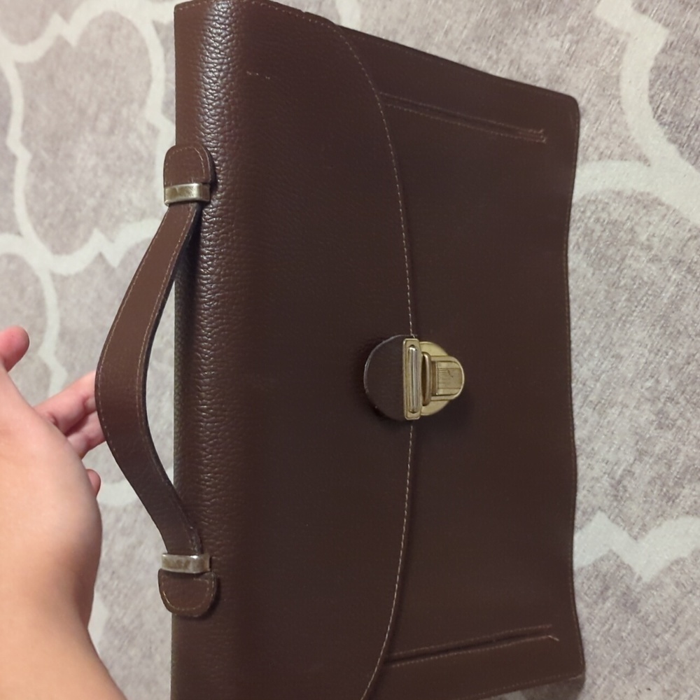 Vintage Brown Leather Briefcase - Picture 5 of 9